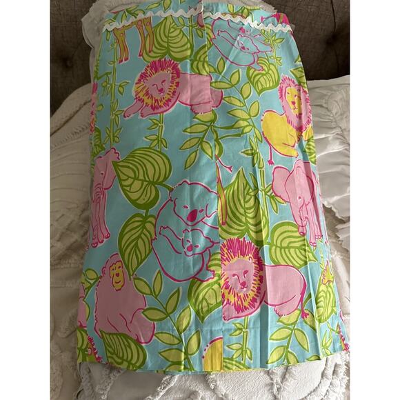 Lilly Pulitzer San Diego Zoo Animals Pencil Skirt Sz 4 Lions Elephants Pandas - Picture 6 of 12